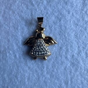 Two 925 sterling silver Pendents with CZ diamonds